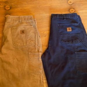 2 pair of 36x30 Carhartt mens pants